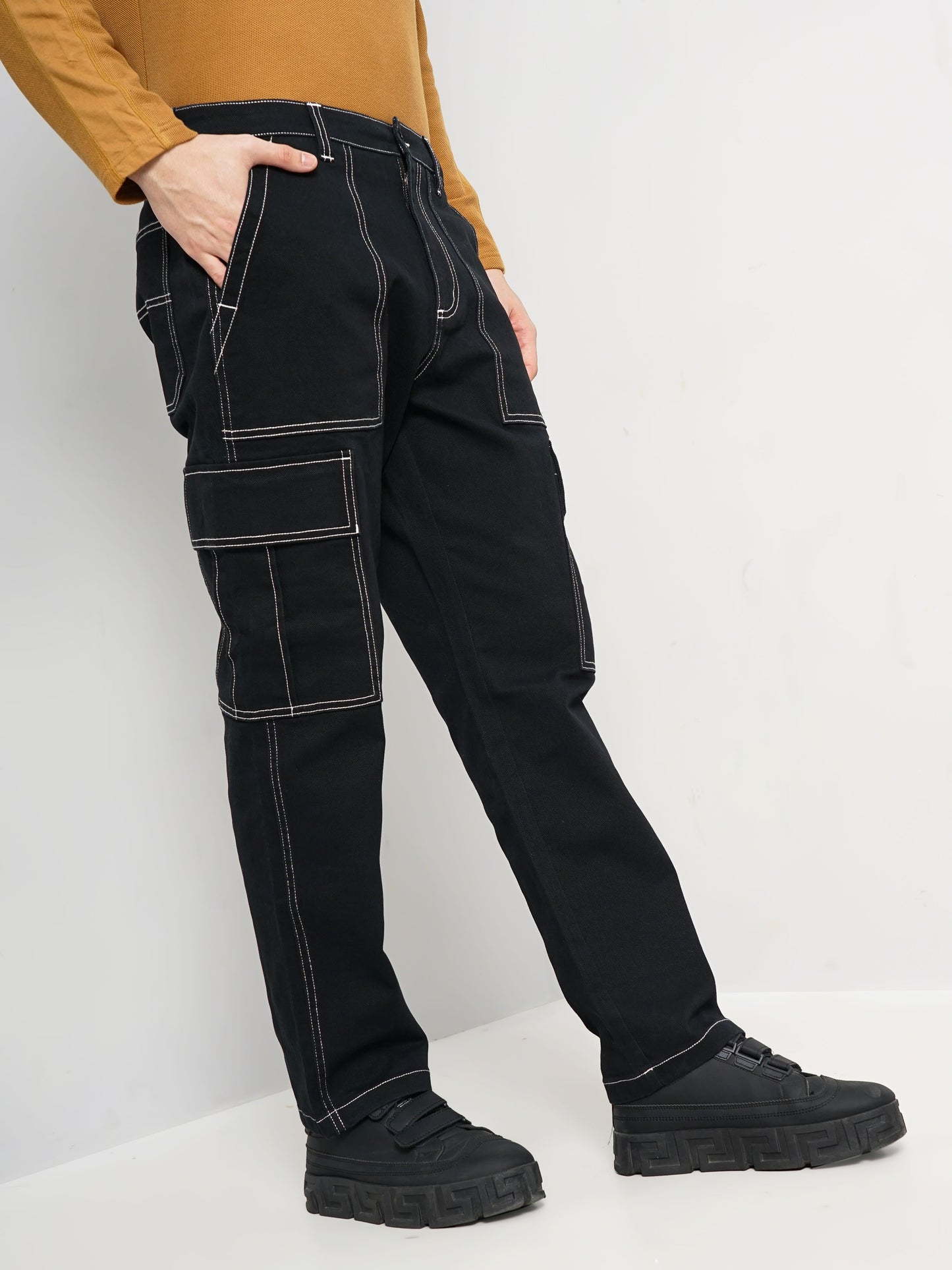 Black Loose Fit Cargos