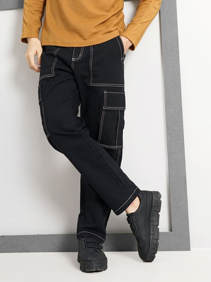 Black Loose Fit Cargos