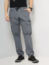 Celio* Cotton Loose Fit Grey Trouser