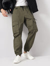 Celio* Cotton Regular Fit Olive Trouser