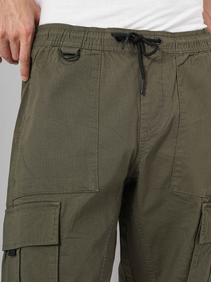 Olive Regular Fit Cargos