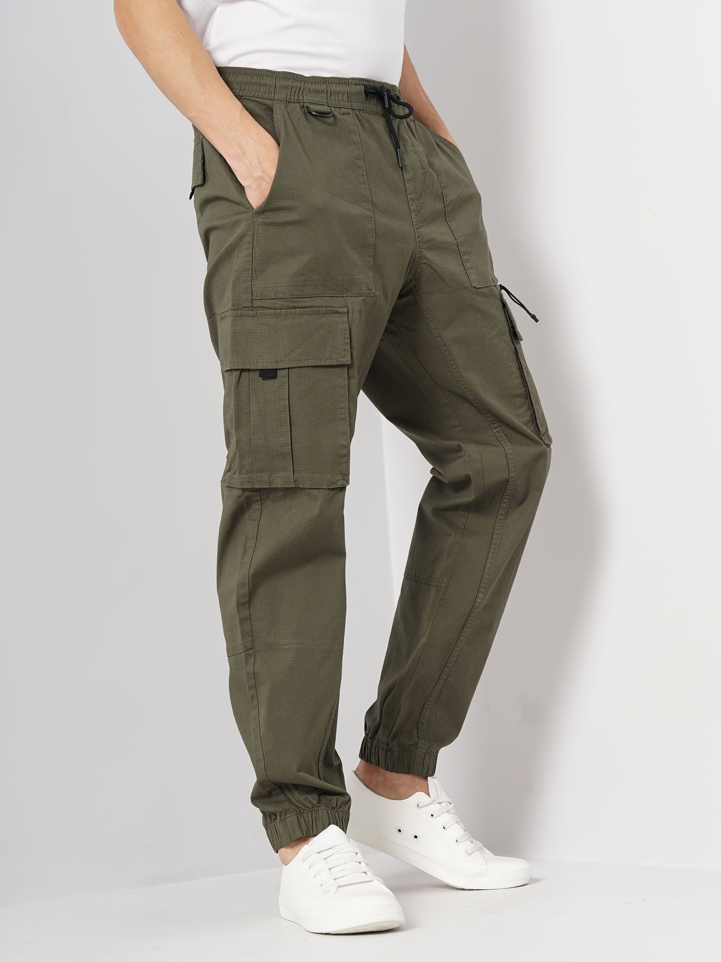 Olive Regular Fit Cargos