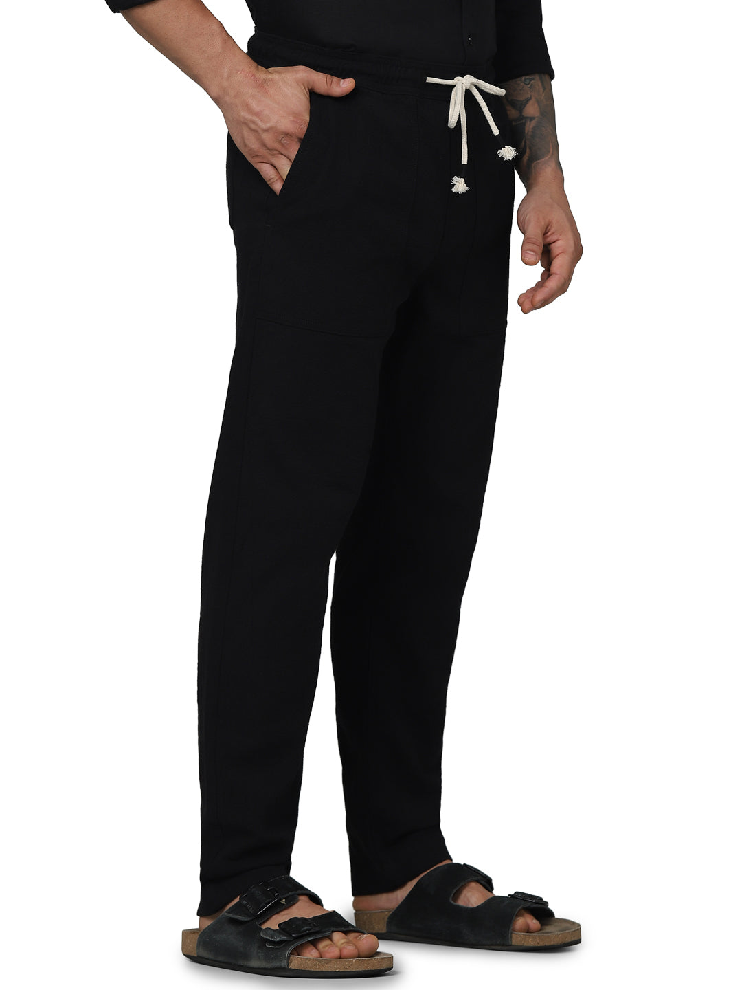 Black Regular Fit Trousers