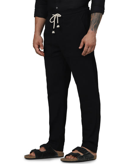 Black Regular Fit Trousers