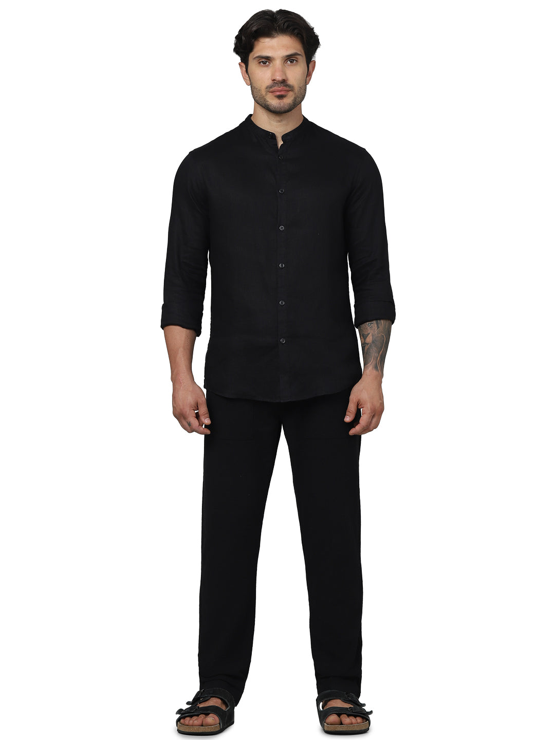 Black Regular Fit Trousers