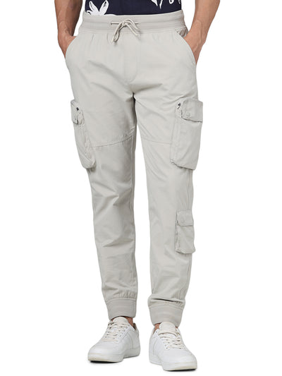 Celio* Polyester Regular Fit Beige Trouser