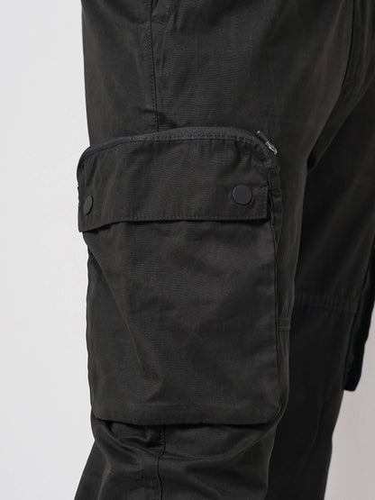 Black Regular Fit Cargos