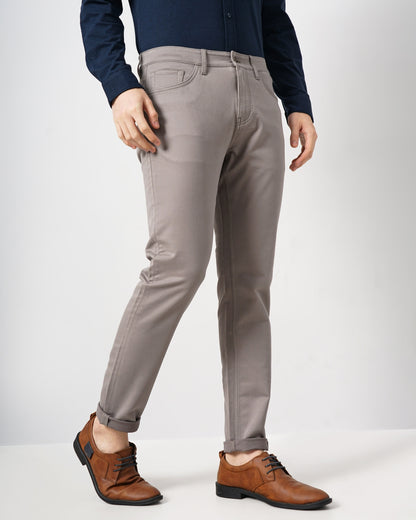 Taupe Slim Fit Trousers