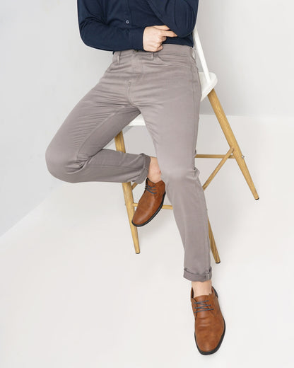 Taupe Slim Fit Trousers