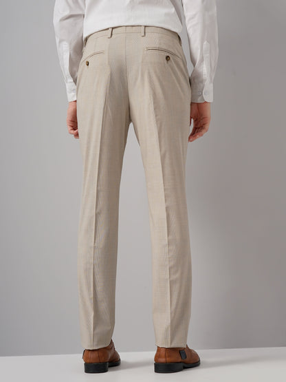 Beige Regular Fit Trousers