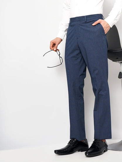 Navy Blue Slim Fit Trousers