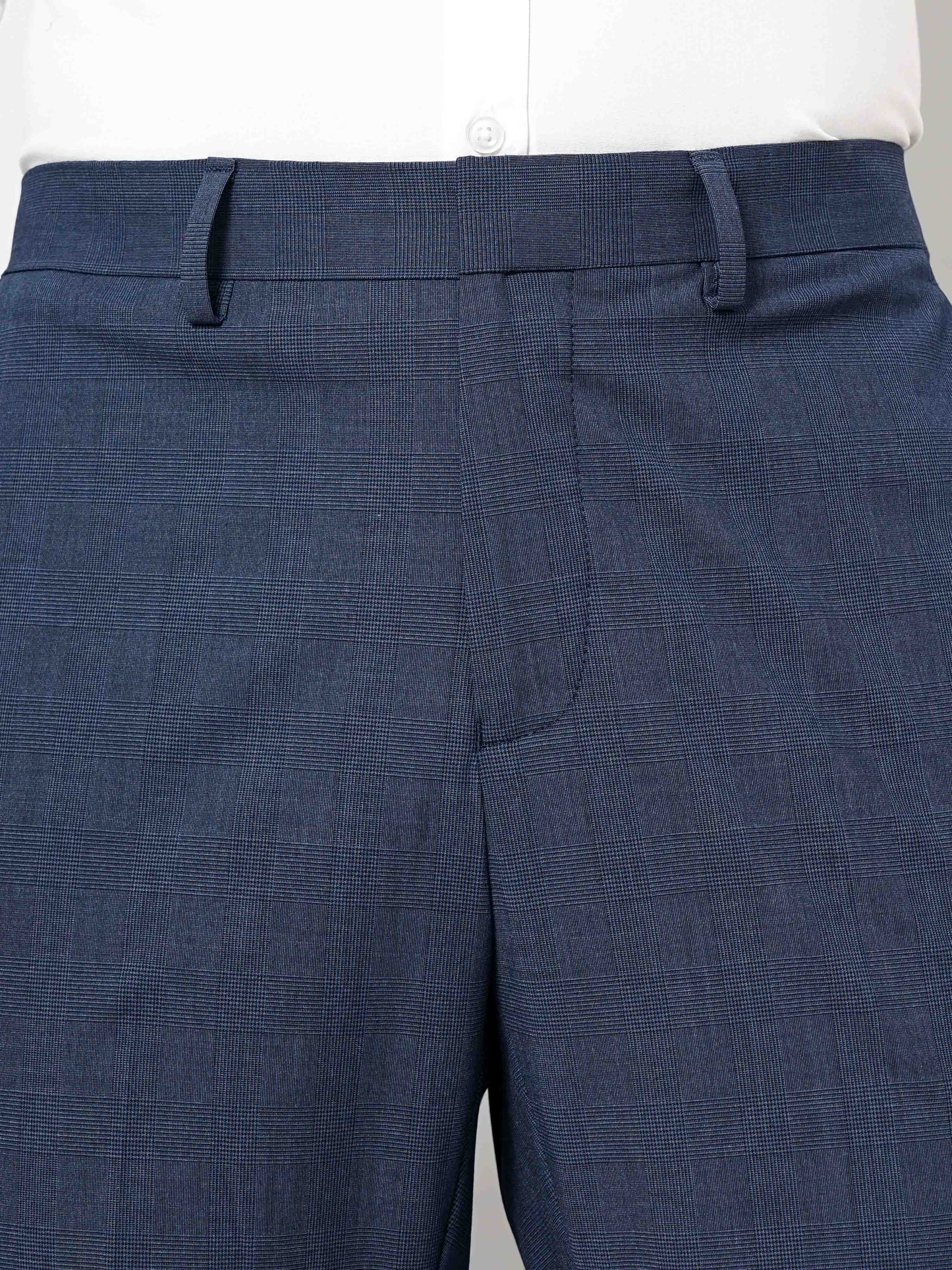 Navy Blue Slim Fit Trousers