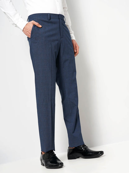 Navy Blue Slim Fit Trousers