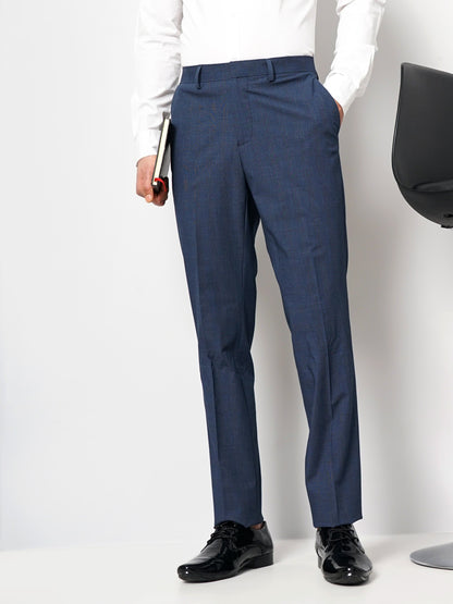 Navy Blue Slim Fit Trousers