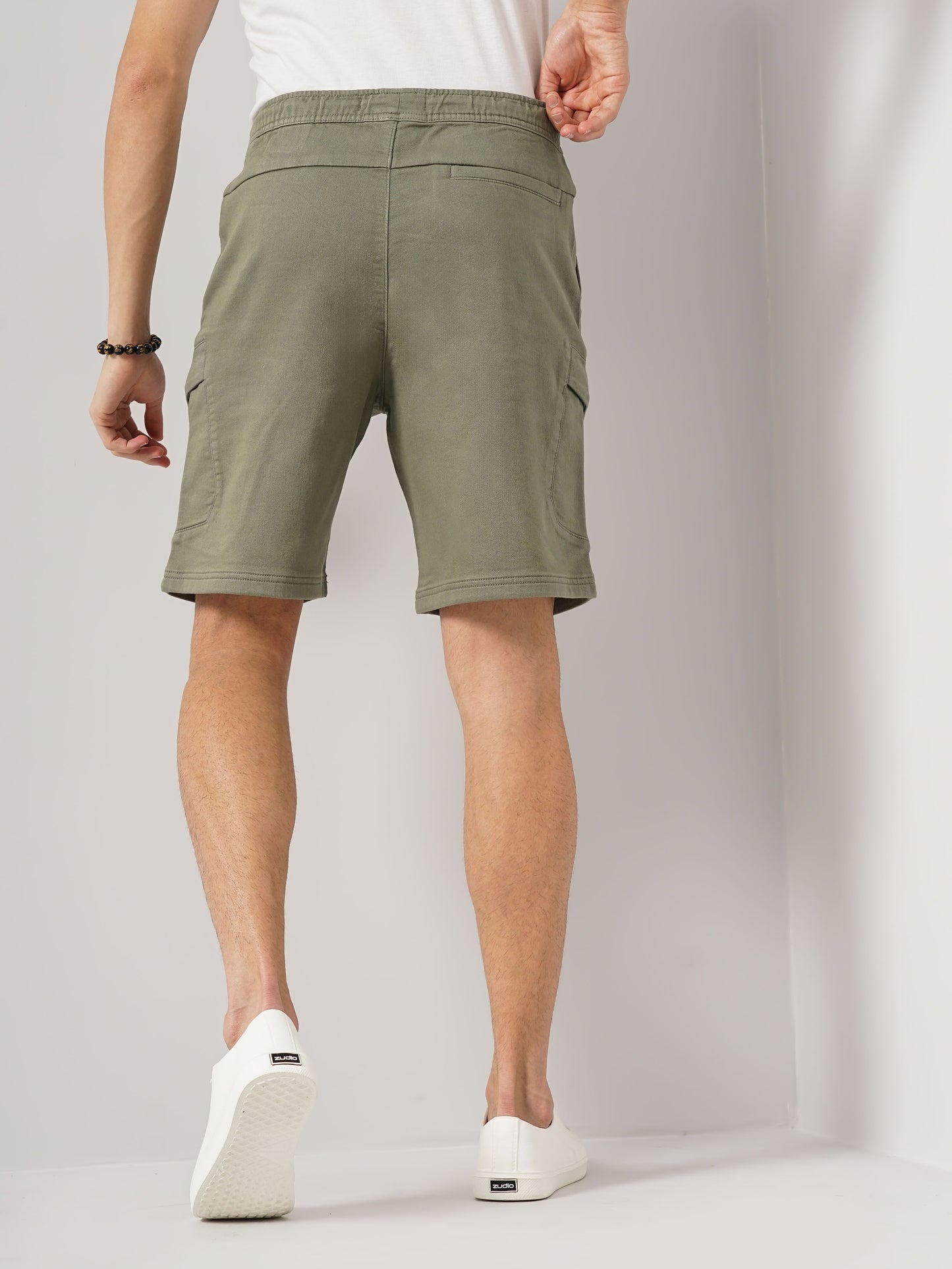 Olive Regular Fit Shorts