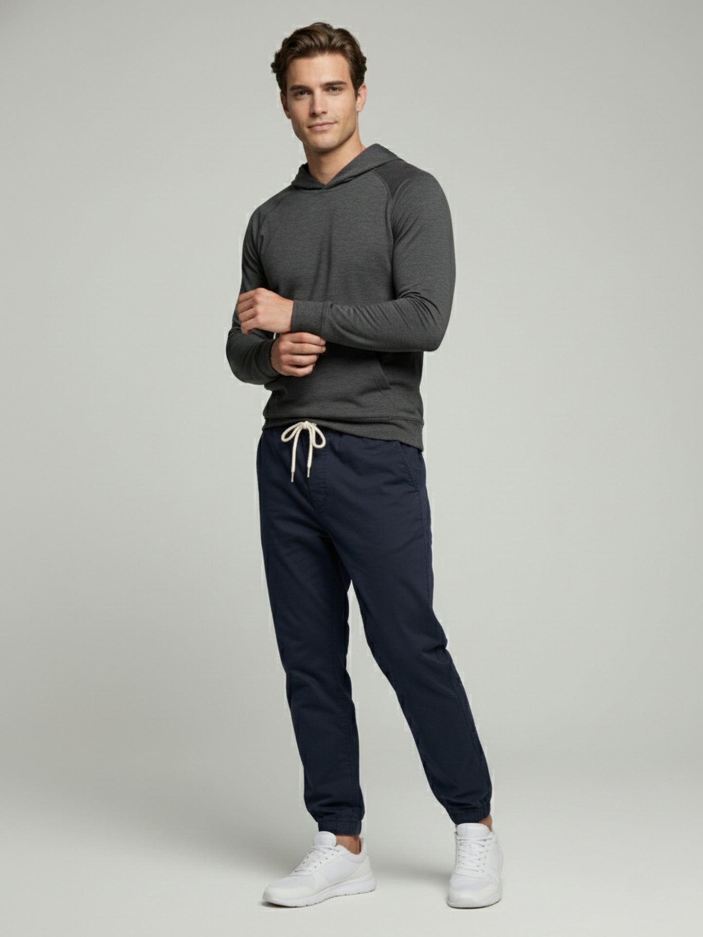 Celio* Men Navy Blue Solid Jogger Fit Cotton Jeans