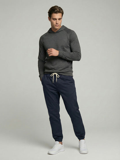 Celio* Men Navy Blue Solid Jogger Fit Cotton Jeans