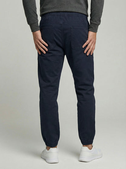 Celio* Men Navy Blue Solid Jogger Fit Cotton Jeans