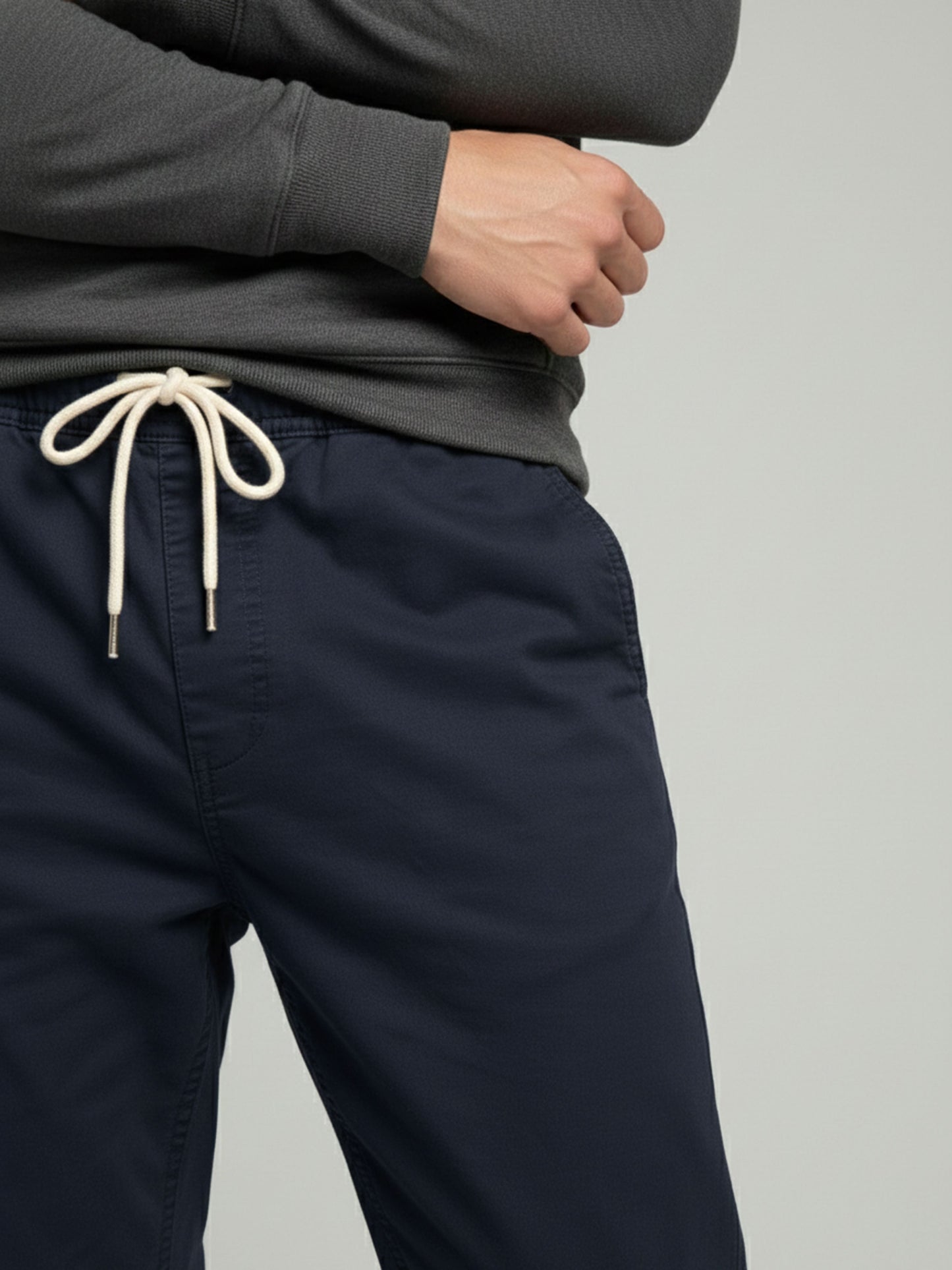 Celio* Men Navy Blue Solid Jogger Fit Cotton Jeans