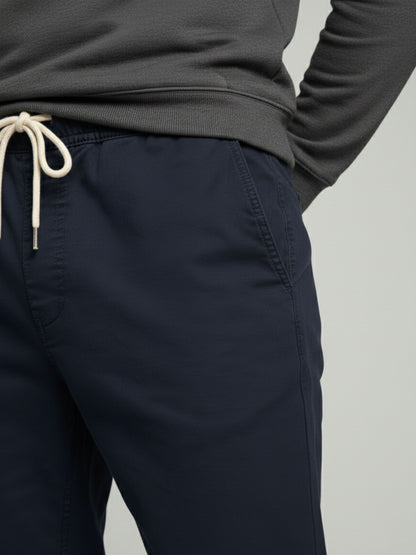 Celio* Men Navy Blue Solid Jogger Fit Cotton Jeans