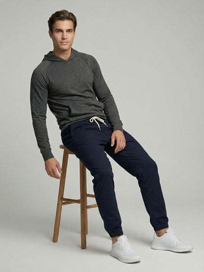 Celio* Men Navy Blue Solid Jogger Fit Cotton Jeans