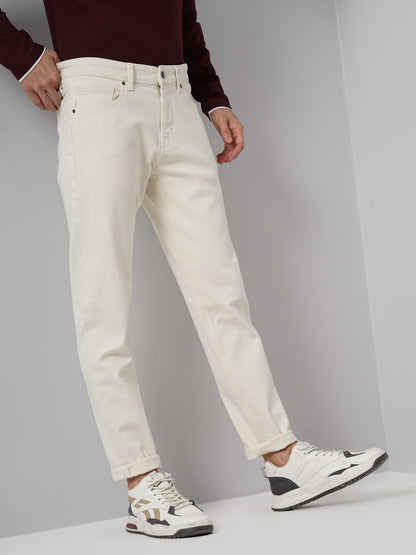 Beige Slim Fit Jeans