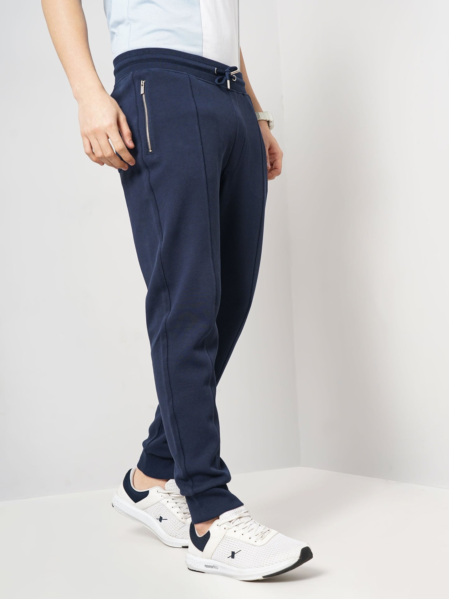 Navy Blue Slim Fit Trousers