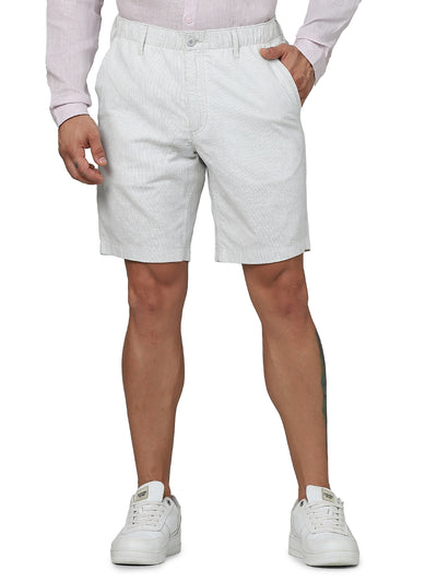 Celio* Linen Regular Fit Grey Shorts