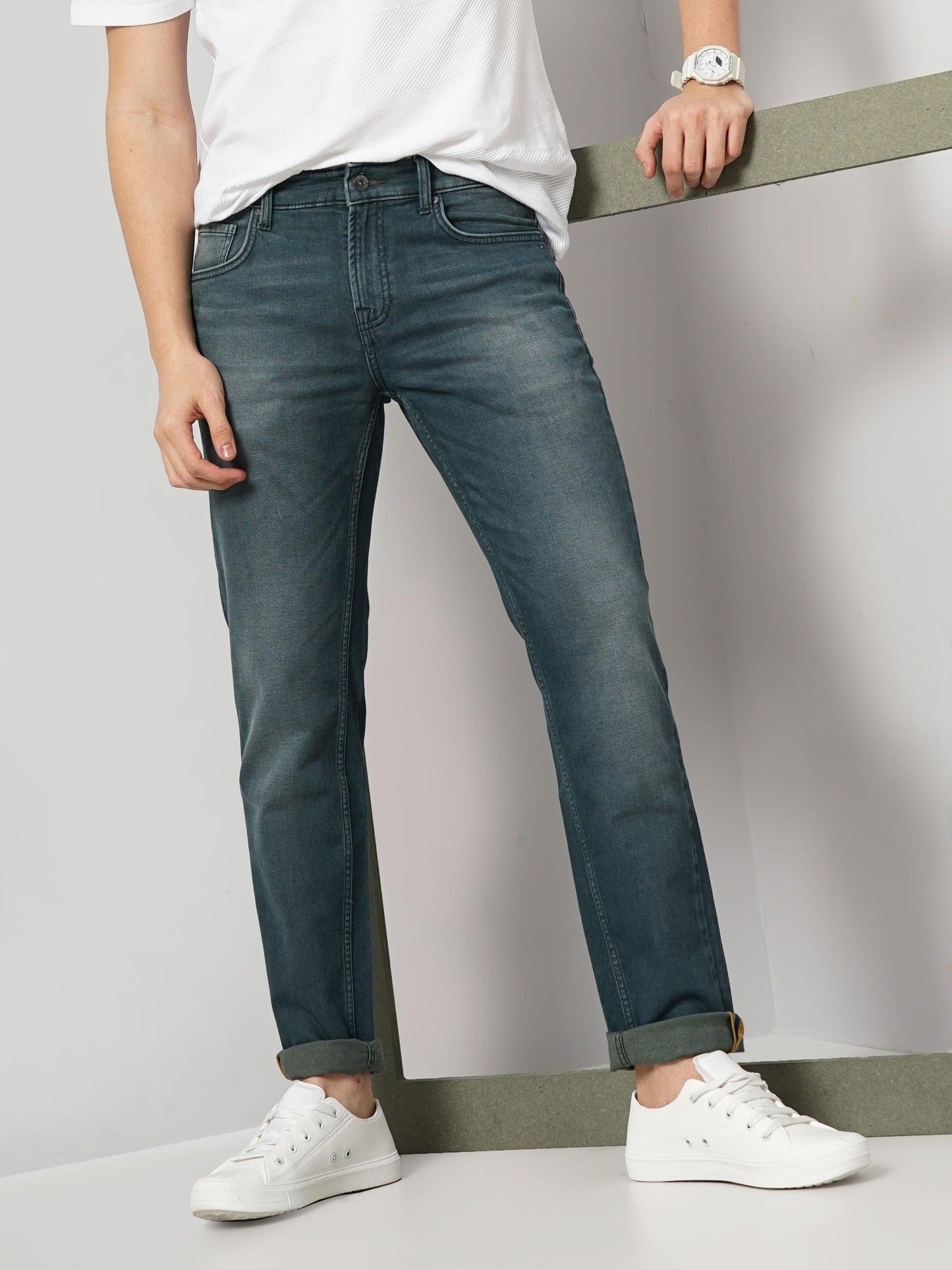 Green Slim Fit Jeans