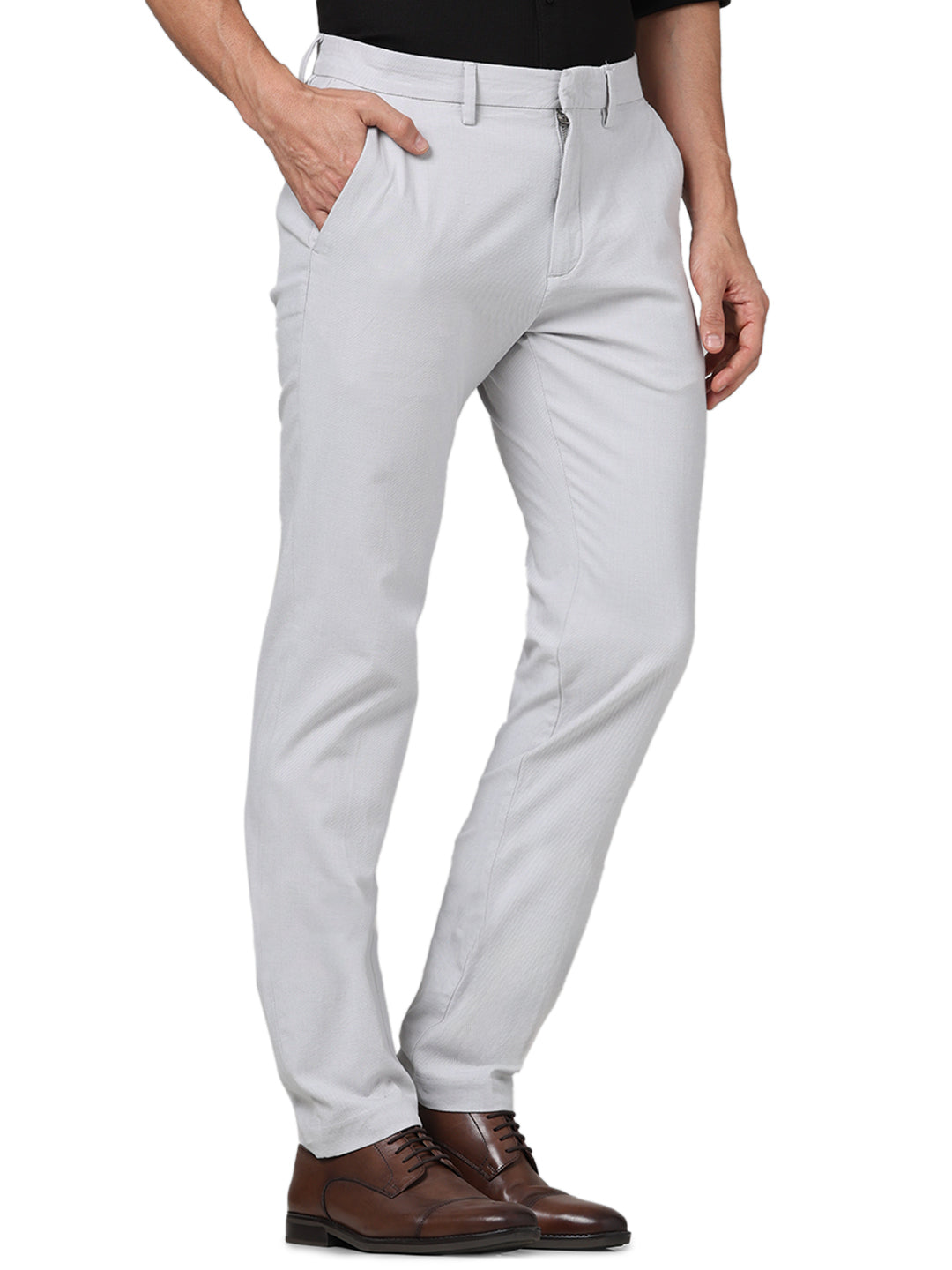 Grey Slim Fit Trousers