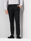 Celio* Formal Polyester Slim Fit Black Trouser