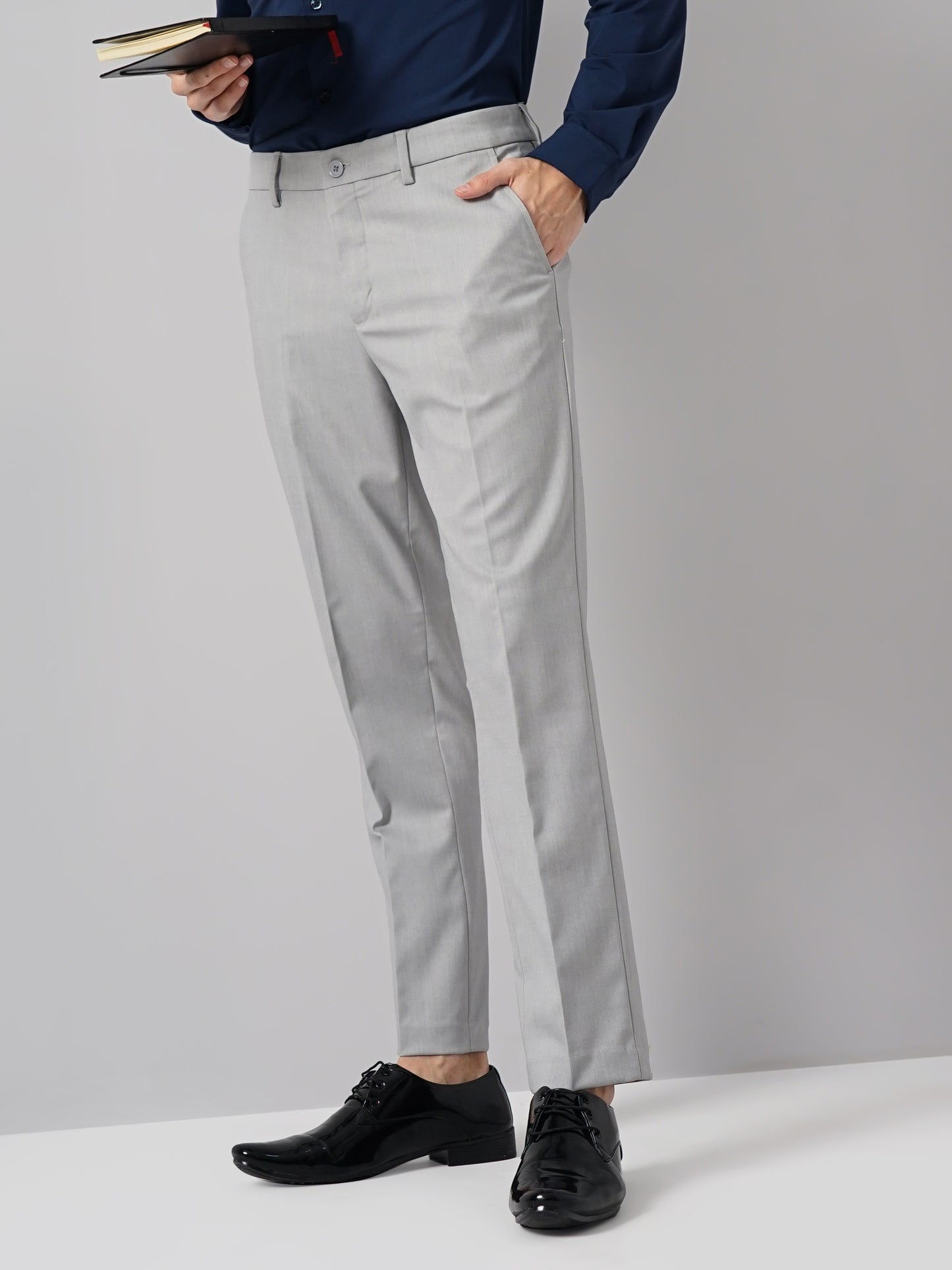 Grey Slim Fit Trousers