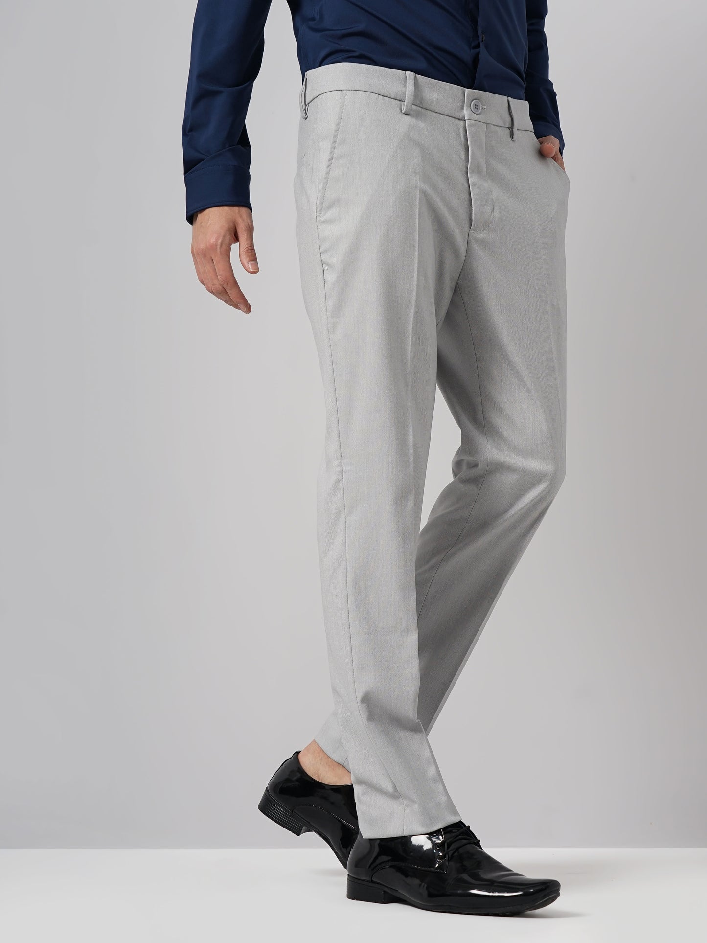 Grey Slim Fit Trousers