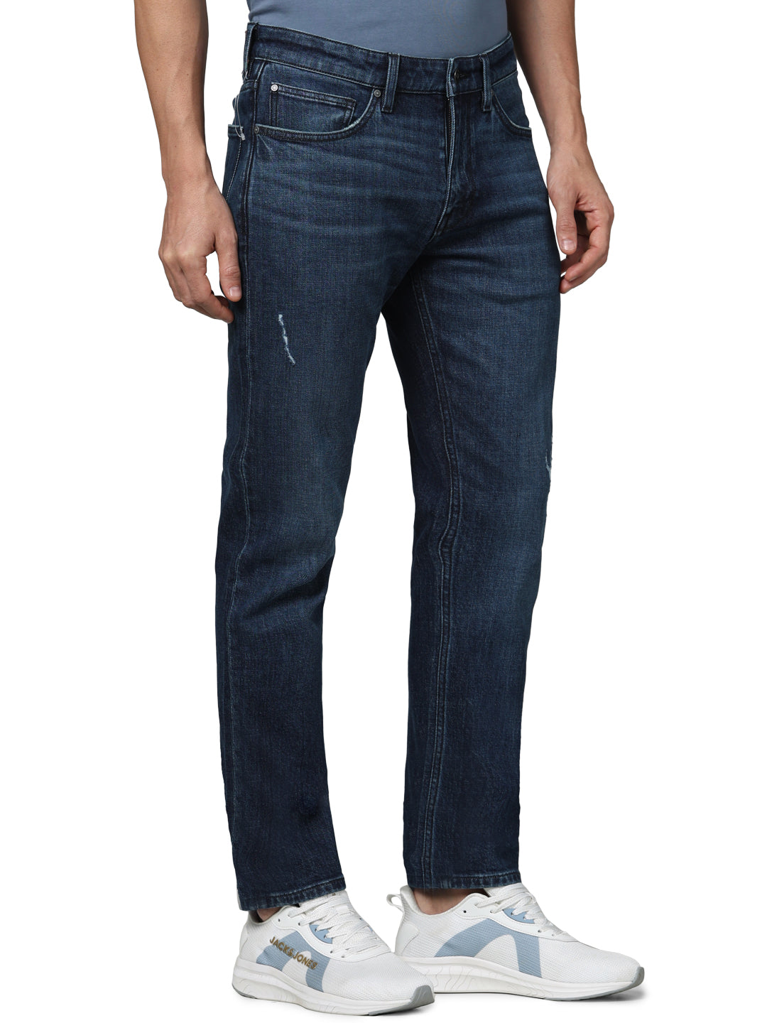 Blue Straight Slim Fit Jeans