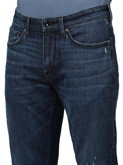 Blue Straight Slim Fit Jeans