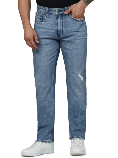 Blue Straight Slim Fit Jeans