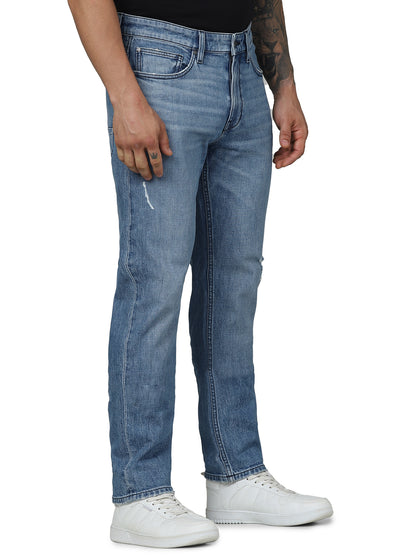 Blue Straight Slim Fit Jeans