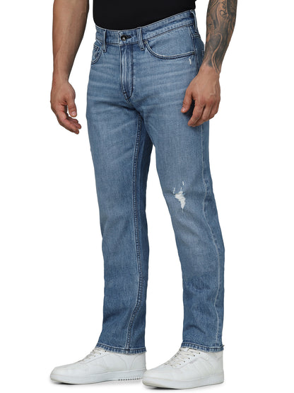 Blue Straight Slim Fit Jeans