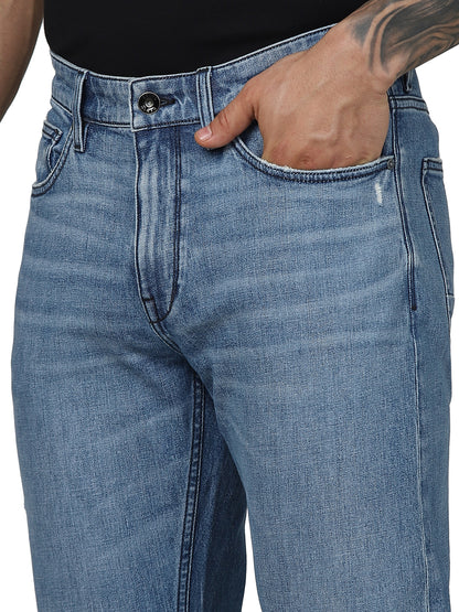 Blue Straight Slim Fit Jeans