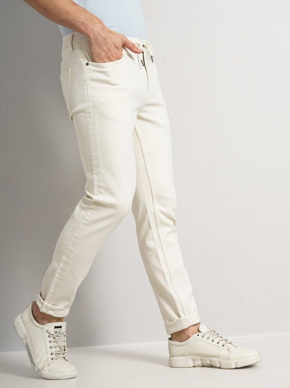 Beige Slim Fit Jeans