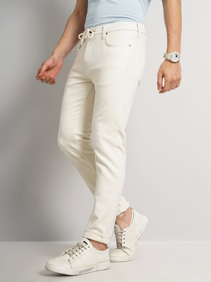 Beige Slim Fit Jeans