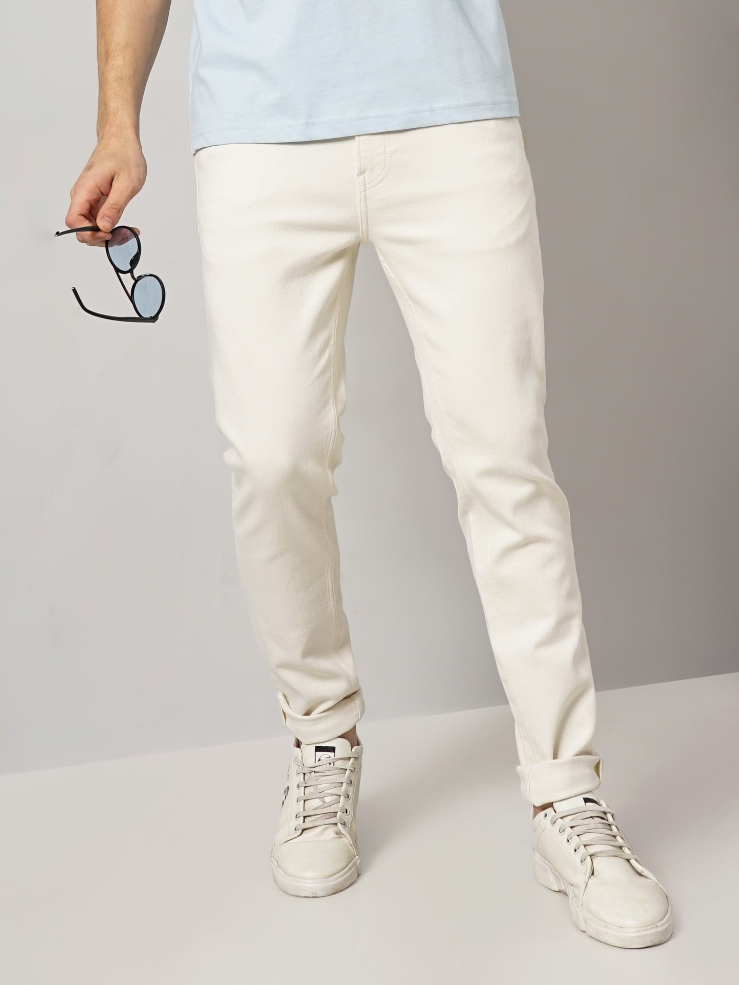 Beige Slim Fit Jeans