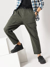 Celio* Cotton Regular Fit Olive Trouser