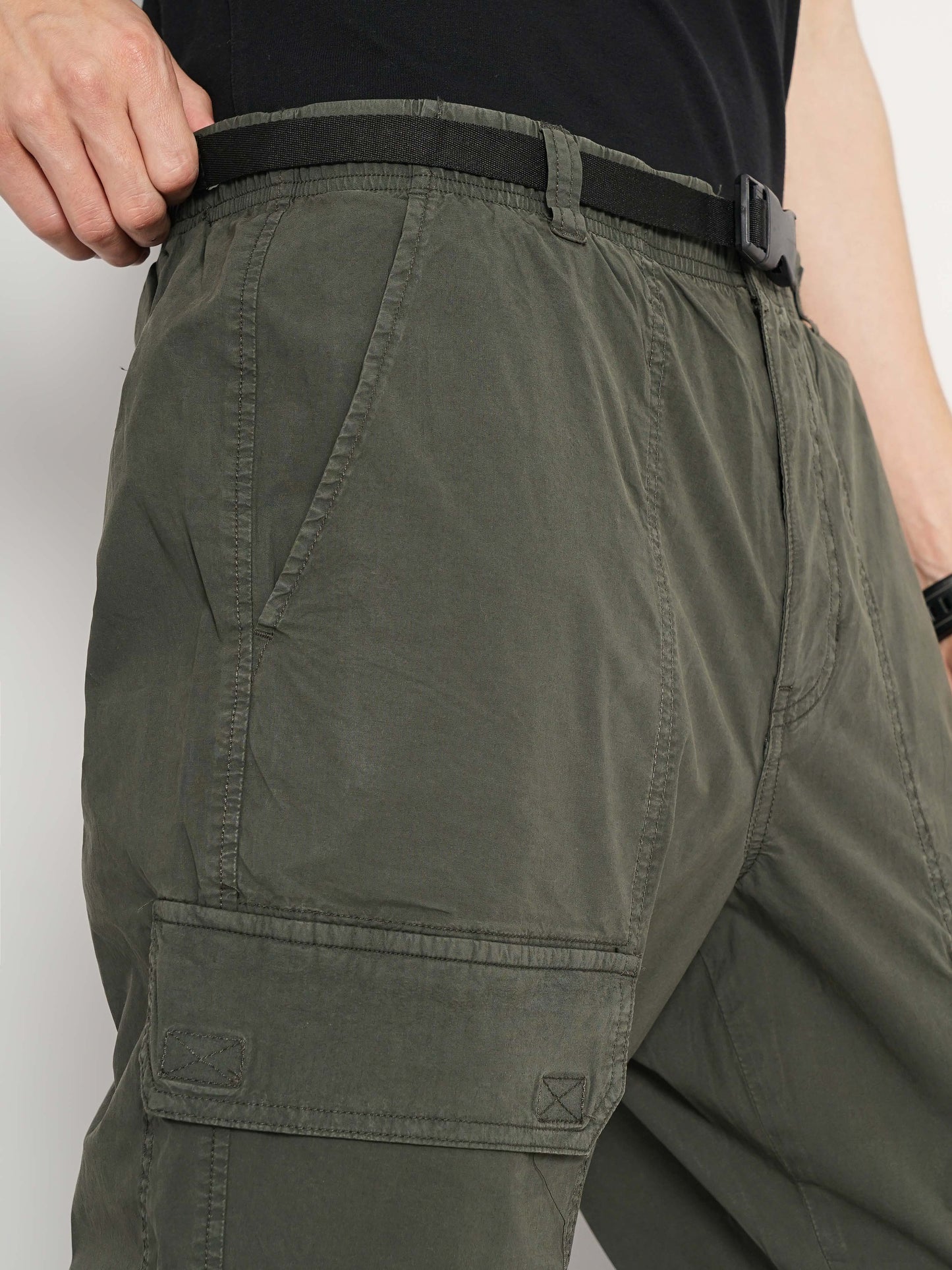 Olive Regular Fit Cargos