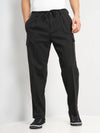 Celio* Cotton Relaxed Fit Black Trouser