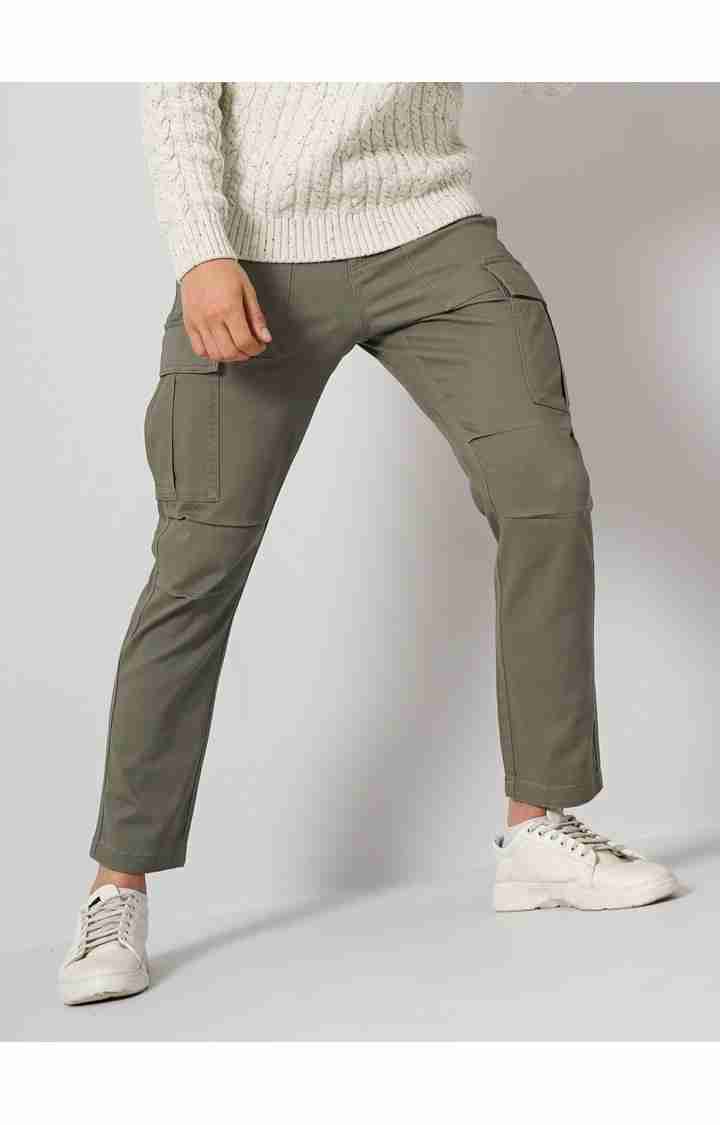 Olive Regular Fit Trousers