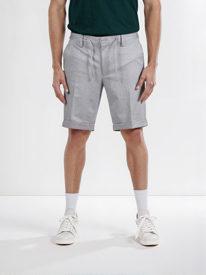 Celio* Men Grey Solid Regular Fit Polyester Bermuda Shorts