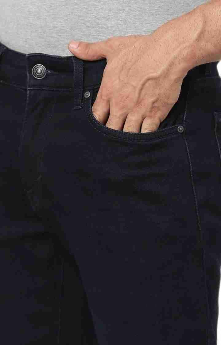 Navy Blue Straight Fit Jeans