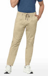 Celio* Cotton Regular Fit Beige Trouser