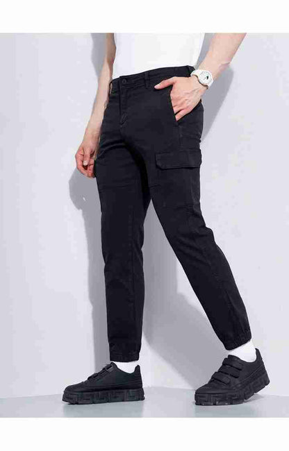 Black Slim Fit Cargos